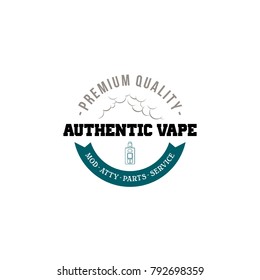 electric cigarette personal vaporizer e-cigarette retro label badge vector