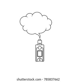 electric cigarette personal vaporizer vector art illustration