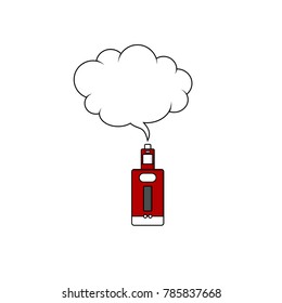 electric cigarette personal vaporizer vector art illustration