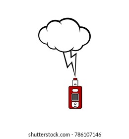electric cigarette personal vaporizer vector art illustration