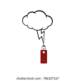 electric cigarette personal vaporizer vector art illustration