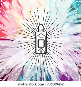 electric cigarette personal vaporizer vector art illustration