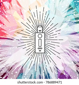 electric cigarette personal vaporizer vector art illustration