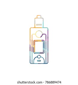 electric cigarette personal vaporizer vector art illustration
