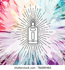 electric cigarette personal vaporizer vector art illustration