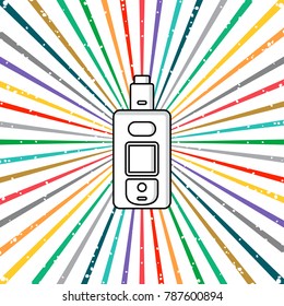 electric cigarette personal vaporizer vector art illustration