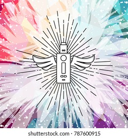 electric cigarette personal vaporizer vector art illustration