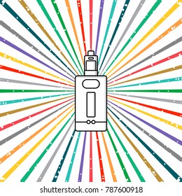electric cigarette personal vaporizer vector art illustration