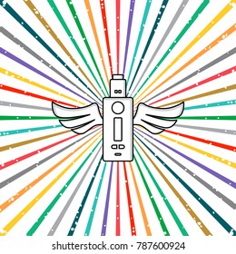 electric cigarette personal vaporizer vector art illustration