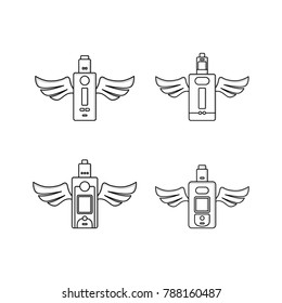 electric cigarette personal vaporizer vector art illustration