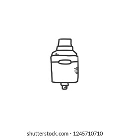 electric cigarette vapor atomizer tank vector art