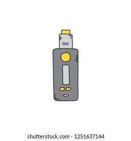 electric cigarette vapor theme vector art