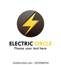 Electric circle logo template illustration