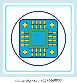 Electric Circuit Board Icon Vector Illustration Design for Technology and Electronics Graphics