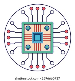 Electric Circuit Board Icon Vector Illustration Design for Technology and Electronics Graphics