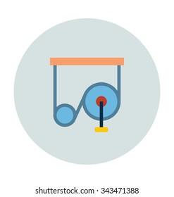 Electric Circuit Colored Vector Icon 