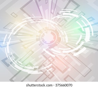 electric circuit, communication network, technological abstract image, vector illustration
