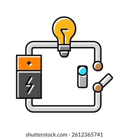 electric circuit electrical engineer color icon vector. electric circuit electrical engineer sign. isolated symbol illustration