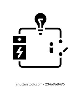 electric circuit electrical engineer glyph icon vector. electric circuit electrical engineer sign. isolated symbol illustration
