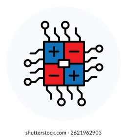 Circuito elétrico e eletrônica vetor Icon Design