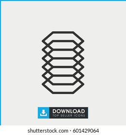 electric circuit icon. simple outline electric circuit vector icon. on white background.