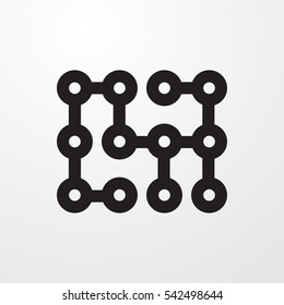 electric circuit icon vector illustration sign symbol