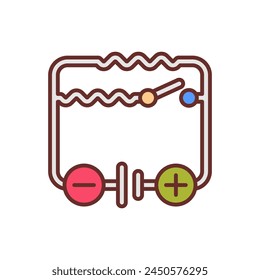 Icono de circuito eléctrico en Vector. Logotipo

