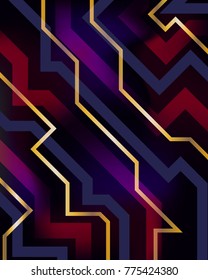 electric circuit network on dark violet background