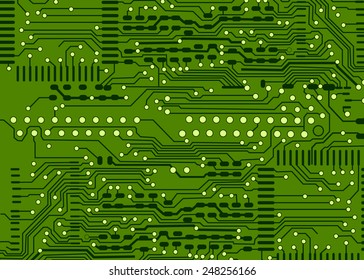 Electric Circuit printed background. Graphic vector 