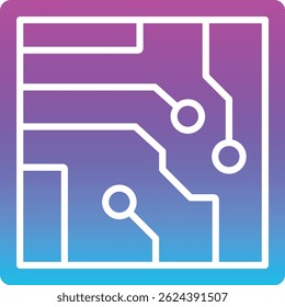Ícone do vetor Circuito elétrico. Pode ser usado para impressão, aplicativos móveis e da Web.