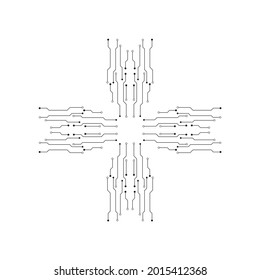 Electric circuit vector logo design vector template