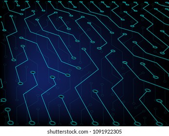 Electric circuits background. black and blue neon light electric circuits background for business and modern technology background. Plain and minimal circuits. Neon glow in the dark electric circuits.