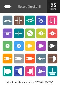 Electric Circuits Filled Icons