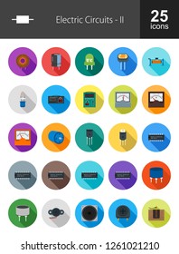Electric Circuits Flat Icons
