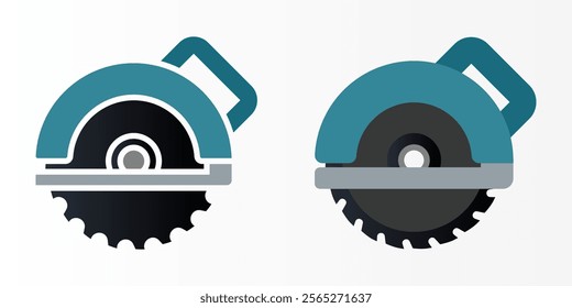 Electric circular saw icon set. Circular Saw sign. for mobile concept and web design. vector illustration on white background