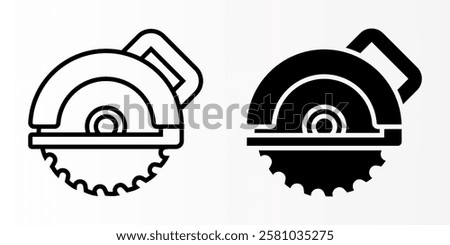 Electric circular saw icon set. Circular Saw sign. for mobile concept and web design. vector illustration on white background