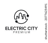 electric city logo icon vector template