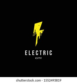 electric city logo vector icon illustration