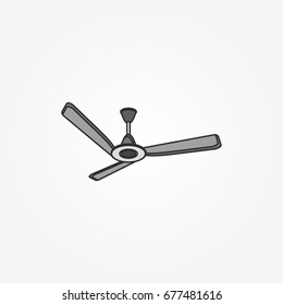 Electric Classic Fan Vector Illustration