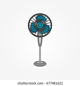 Electric Classic Fan Vector Illustration