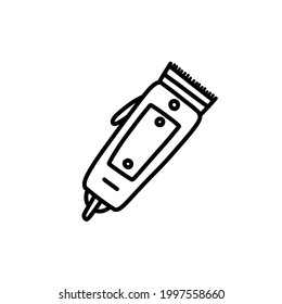 electric clipper doodle icon, vector illustration