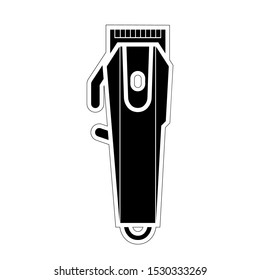 electric clipper icon. hairdressing tool on white background