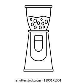 Electric coffee grinder icon. Outline electric coffee grinder vector icon for web design isolated on white background