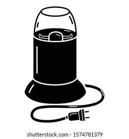 Electric coffee grinder icon. Simple illustration of electric coffee grinder vector icon for web design isolated on white background