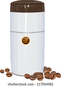 electric coffee grinder illustration in vector format