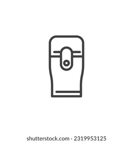 Electric coffee grinder line icon. linear style sign for mobile concept and web design. Coffee grinder machine outline vector icon. Symbol, logo illustration. Vector graphics