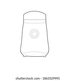 electric coffee grinder vector icon black and white