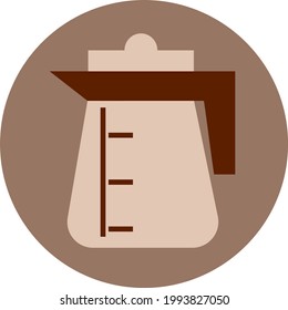 Electric coffee maker, illustration, on a white background.