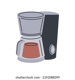 Electric Coffee Maker Kitchen Utensil Icon Isolated