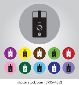 electric coffee mill icon